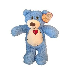 Tender Teddy Blue Valentine Bear Plush Heart Stuffed Animal Gift NWT Cutsie